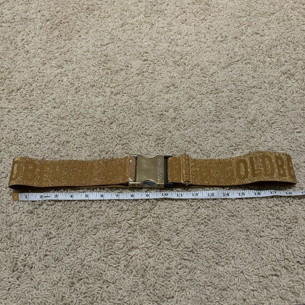 Goldbergh Ski Belt Logo Gold Metallic for Ski Pants, Jacket, ski suit - Picture 3 of 4